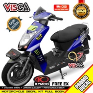 Decal Kymco Free Ex Full Body Stiker Kymco Free Ex Full Body Kymco Free Ex Monster Energy