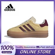 Adidas GAZELLE BOLD Yellow Women's Durable Anti-skidding Leisure Shoes