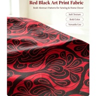 Red Floral Brocade Damask Jacquard - Perfect for Apparel & Home Decor