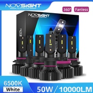 ★Novsight N31 H4 H11 H7 LED Headlight Bulb 6500K 10000LM 50W 360° Fanless