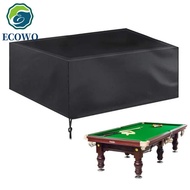 AQUAGEM Billiard Table Cover, 7/8/9 Feet Oxford Cloth Pool Table Dust Cover, Durable Black with Draw