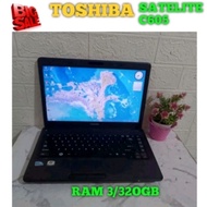 Laptop Toshiba satelite Ram 3/320Gb Windows 7 layar 14 in