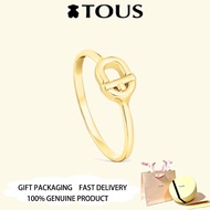 TOUS  Gold Plated TOUS MANIFESTO Ring Valentine's Day Anniversary Jewelry