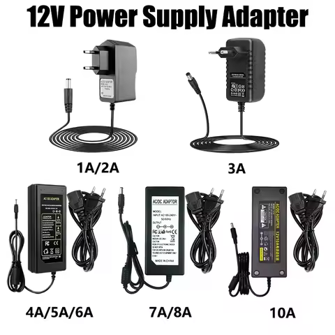 12V Power Supply AC 220V TO DC 12V Power Supply Adapter 1A 2A 3A 4A 5A 6A 7A 8A 10A Transformer 220 