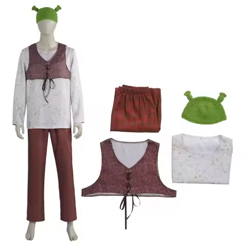Anime Shrek Cosplay Costume Monster Outfits Man Halloween Carnival Masquerade Disguise Shrek Costume