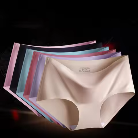 AOTOLK 3Pcs/Set Large Size XXL Seamless Women Panties Mid-waist Briefs Female Breathable Underwear I