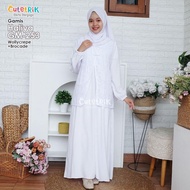 ONESET GAMIS PUTIH+OUTER ANAK DAN REMAJA CANTIK SIMPEL CASUAL  GAMIS UMROH DENGAN OUTER CANTIK GAMIS
