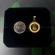 GOLD d LUX Majorica Padre Pio Gold Necklace for Women  High Quality Authentic 316L Stainless Steel 1