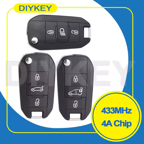 433MHz 4A Chip For Citroen Aircross C3 C5 C6 Flip Remote For Peugeot 308 4008 P/N: HUF8435, 98 139 6