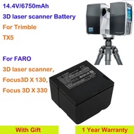 Cameron Sino 6750mAh battery ACCSS6001 for FARO 3D laser scanner, Focus3D X 130, Focus 3D X 330, For