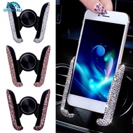 OPENMALL Universal Car Phone Holder with Bing Crystal Rhinestone Car Air Vent Mount Clip Cell Phone 