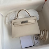 [Zivy Boutique] High-Quality Imported Cowhide 19cm Mini Handbag Simple Atmosphere