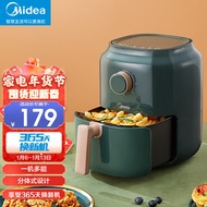 美的（Midea）低油空气炸锅家用新款智能多功能电气炸锅大容量薯条机 分体式设计丨森墨绿（KZ30E201）