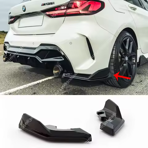 Maxton Style Rear Bumper Side Canard Splitter Diffuser Corner Guard Tuning For BMW 1 Series F40 M Pa