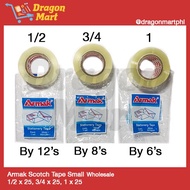 ☼ↂArmak Scotch Tape Small Wholesale 1/2 x 25, 3/4 x 25, 1 x 25