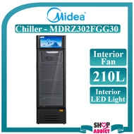 Midea Chiller Showcase 210L Fridge Multi-layer shelf MDRZ302FGG30/ Peti Sejuk