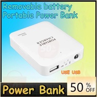 Removable battery Portable Power Bank Case 4 AA USB Battery External Emergency Charger Case With LED