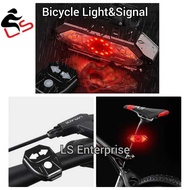 Bicycle Signal Rear Light Wireless Remote Control Turn Signal Signal Lampu Basikal