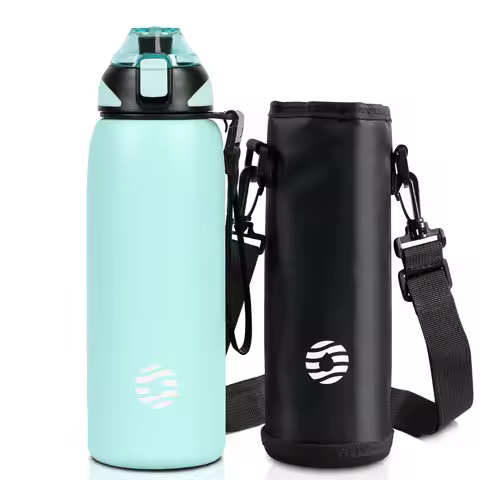 Fjbottle Water Bottle 1L Vacuum Sports Bottle Warm and Cold Drink Stainless Steel Vacuum Flask