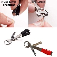 [Lzdyqmy2] 4 in 1 Knot Tying Tool Fly Fishing Clipper for Enthusiasts Lake Fathers Day