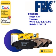 FBK Saga 12V, Wira 1.3/1.5 Front Disc Brake Pad With Shim Iswara Satria 1.3 1.5 Wira 2.0D FD6070S