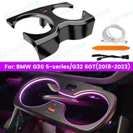 11 Colours Ambient Lights For BMW 5 series G30 G32 6GT 2018-2023 Car LED Cup Holder Light Water Cup 