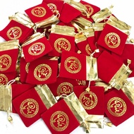 Velvet Bag with the word Phuc Loc, 7 x 9 Drawstring Velvet Bag for Coins, Jewelry, Feng Shui Items