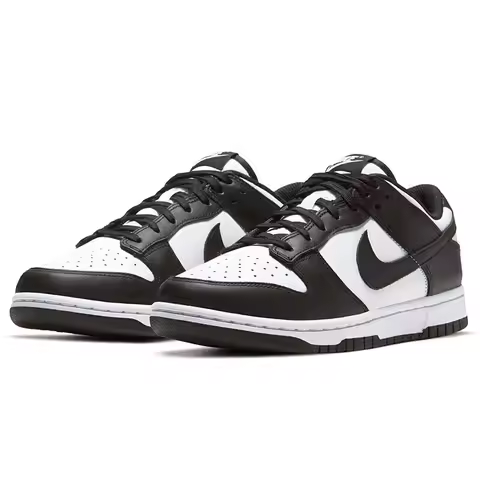 Nike Women's Lightweight Flat Sneakers Low-top Cushioning Sneakers Black And White Dunk DD1503-101 L