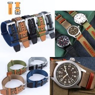 18/20/22/24mm錶帶 Nato錶帶（布料x牛皮圈環）優質1.6mm 厚料  傘兵 軍錶帶  （黑色 深籃  橄欖綠 米杏 軍灰）適合 : Rolex Tudor Seiko 錶帶 使用