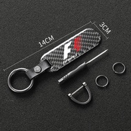 【FrostForte】 Car KeyChain Anti-lost Buckle Holder Key Ring Carbon Fiber For Formula 1 F1 Car Accesso