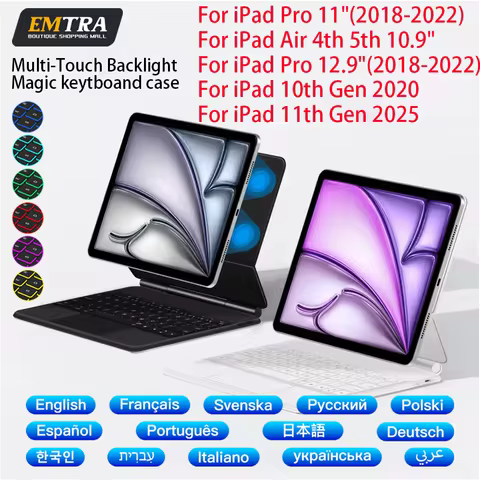 Magic Keyboard for IPad 12.9 13 Inch Bluetooth Keyboard With Touchpad for iPad Pro 11 10.9 Air 4 5 B