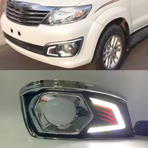 Car Flashing 2PCS LED DRL For Toyota Fortuner 2012 2013 2014 Car daylight Daytime Running Lights fog