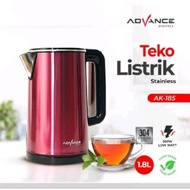 Electric Kettle Advance AK-185 | Kettle jug 1.8L liter red brown AK185 1.8 liter