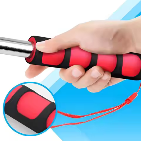 1.2/1.6M Handle Flagpole Telescopic Stainless Steel Tour Guide Banner Flagstaff Teaching Stick Teach