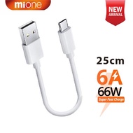 Mione 6A Fast Charger Type C Cable USB C Cable 0.25 M Super Fast Charge Data Cable For Power Bank Ca