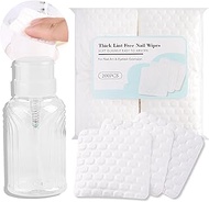 FSpronail 200pcs Nail Polish Remover Lint Free Nail Wipe, Soft Absorbent White Cotton Pad for Eyelas