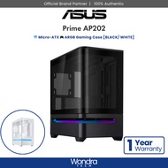 [FAST SHIP] ASUS Prime AP202 | Micro-ATX | ARGB Gaming Case (Black/ White)