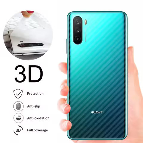 5Pcs Full Cover Back Carbon Fiber Film For Huawei P30 P40 Pro P20 P Smart Z 2019 Mate 20 Honor 10 Li