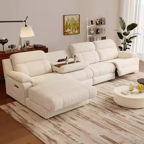 JC Modern Living Room Furniture Set Fabric Reclining Chair Office Cinema Engineering Electric Reclin