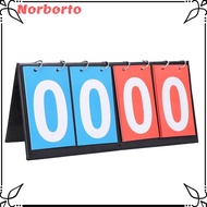 NORBORTO Easy Flip Score Keeper, Portable Design 3-Digit Portable Flip Scoreboard, Game Counter 4-Di
