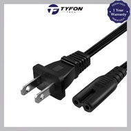 2 Prong US Power Cord Cable for Laptop AC Adapter 0.5M (Refurbished)