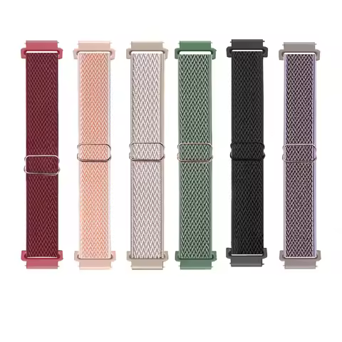 Stretchy Strap for Fitbit Versa 2 Band Nylon Adjustable Wristband Bracelets for Fitbit Versa3/versa 