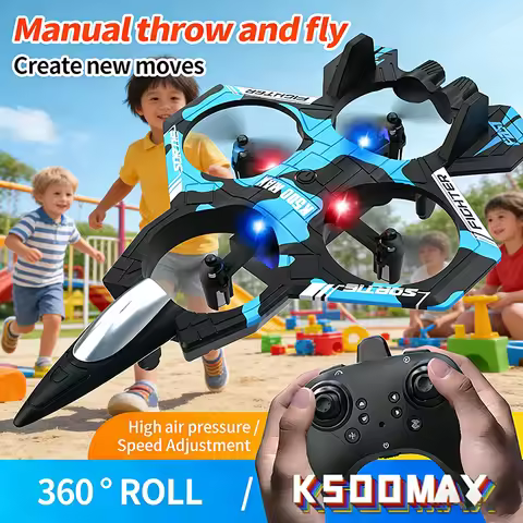K500 MAX RC Plane Fighter 2.4G Remote Control Stunt Glider 360 Β° Rolling Flight Flying EPP Foam Airp
