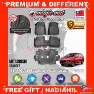 MITSUBISHI XPANDER MAGIC MAT 5D TPE Carpet Car Mat Alas Kaki Karpet Kereta (5-Yrs Warranty)