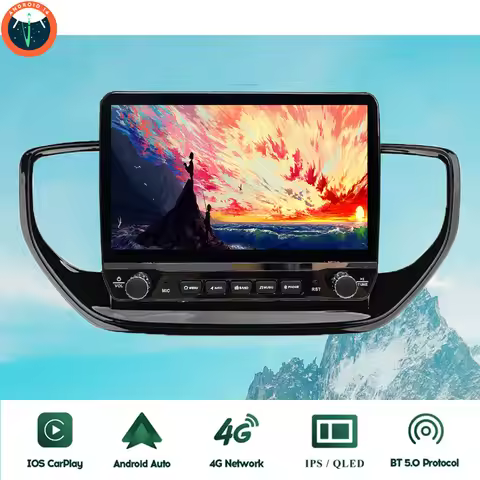 8Core 8G+128G Car Radio FM Audio Video Stereo DVD Cassette For Hyundai Verna Solaris 2020 2021 GPS N