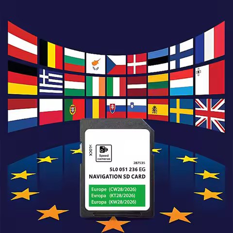 2026 for Skoda Octavia Superb Fabia Rapid Yeti Kodiaq Karoq Vehicle Update EU Map Sat Nav 5L0051236E