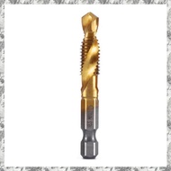 [I O J E] M8x1.25 Hex Shank Titanium Plated HSS Screw Thread Metric Tap Drill Bits Screw Machine Com