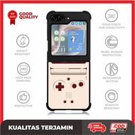 Custom Case Samsung Z Flip 6 5 4 3, Z Fold 6 5 4 3 5G Cream Gameboy AE3184 Hardcase A13