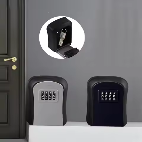 1pc Wall-Mounted Key Storage Box, Password Key Box, Outdoor Resettable Secret Code Lock Safe Lock Bo