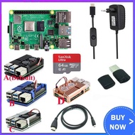 TA Original Raspberry Pi 4 Model B Kit + Aluminum Case + Heat Sink + 3A Switch Power + HDMI-compatib